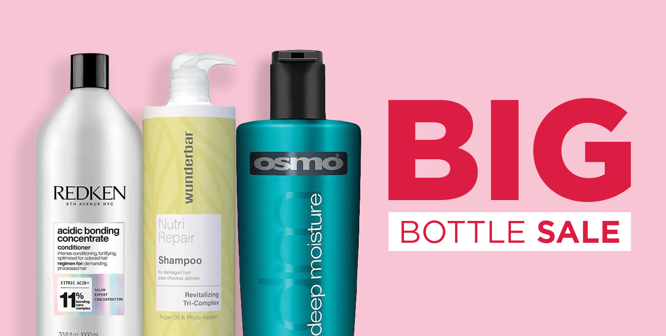 Buy 1 get 1 half price on professional shampoo, conditioner and styling products from Wella, Redken, Schwarzkopf and more.